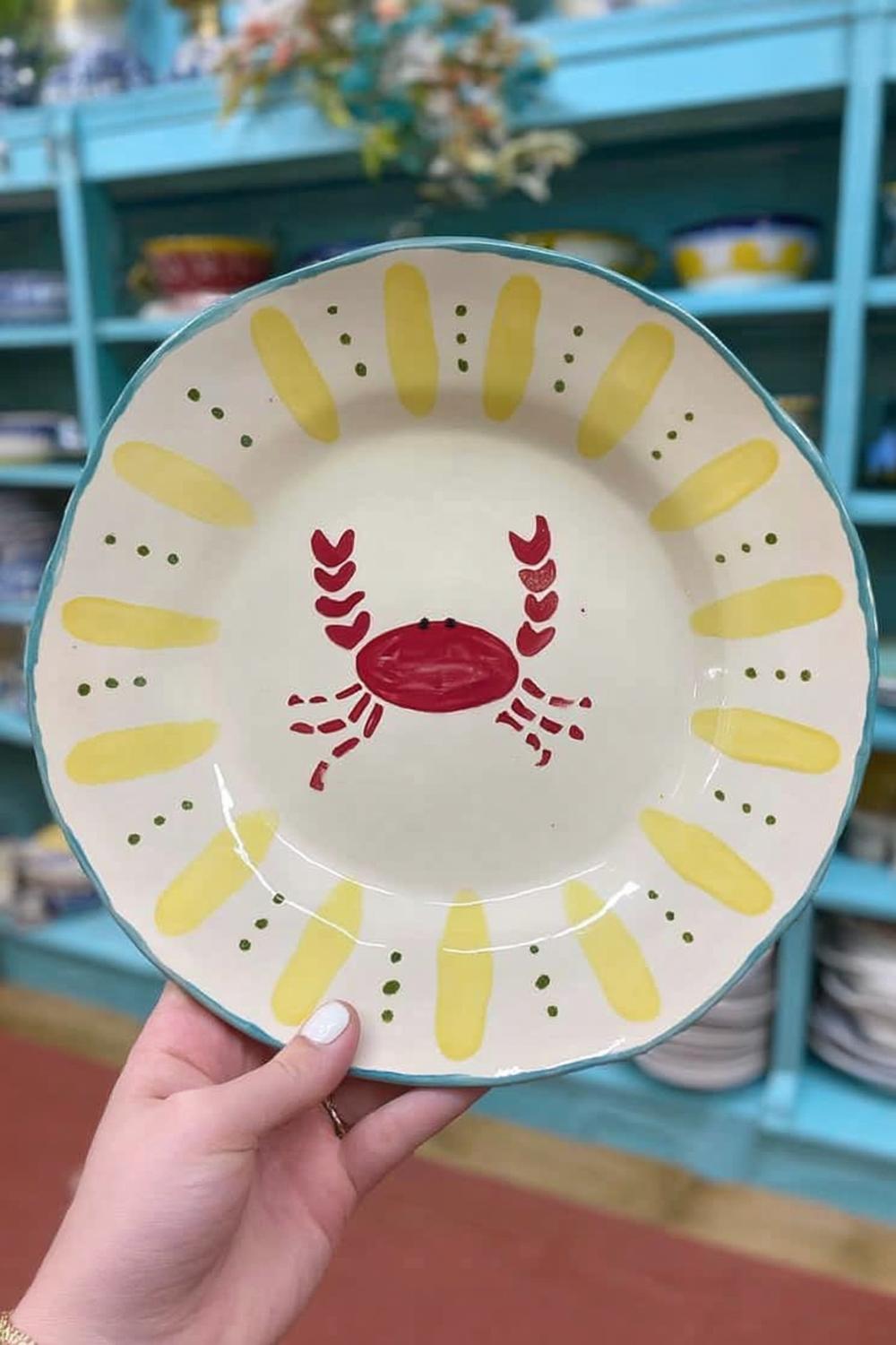 Sunny Crab Coastal Plate