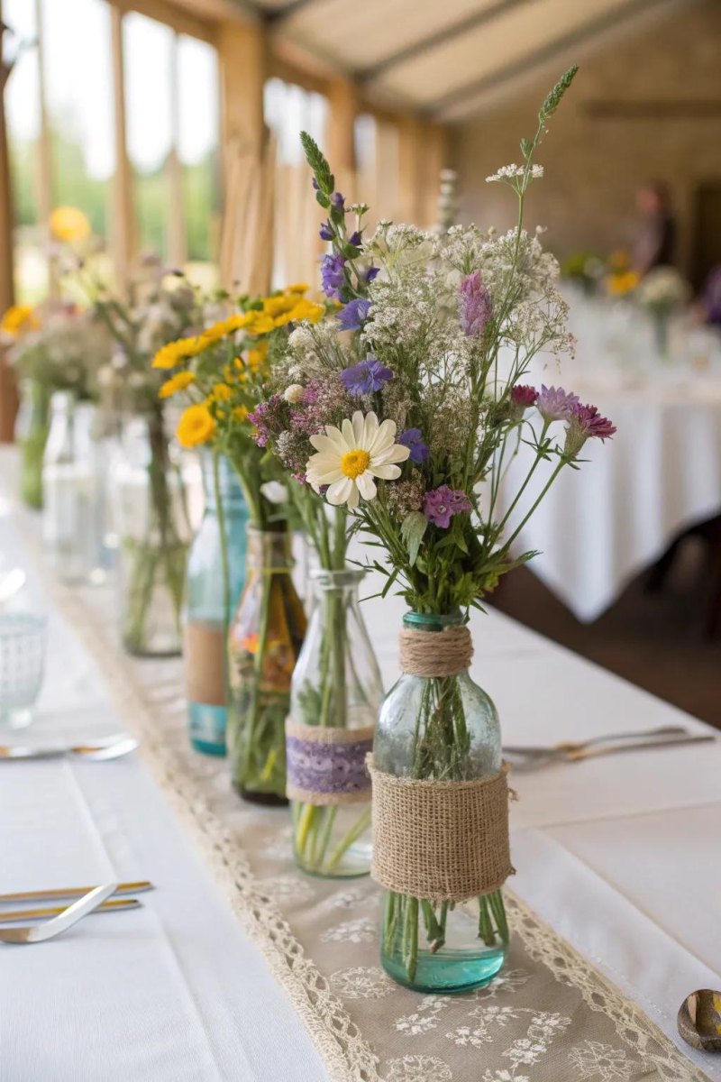 Recycled DIY wedding decorations
