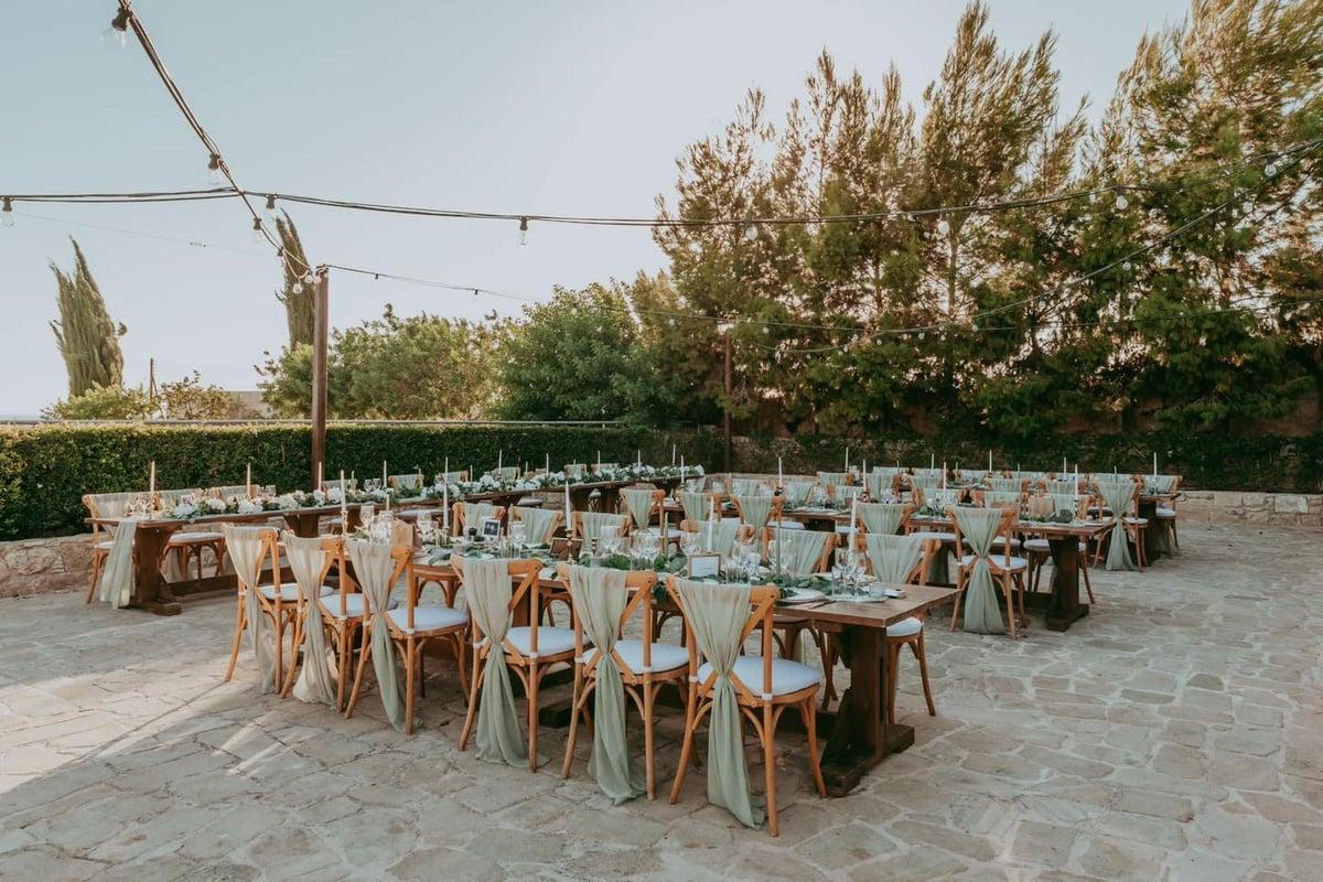 sage green boho outdoor wedding reception
