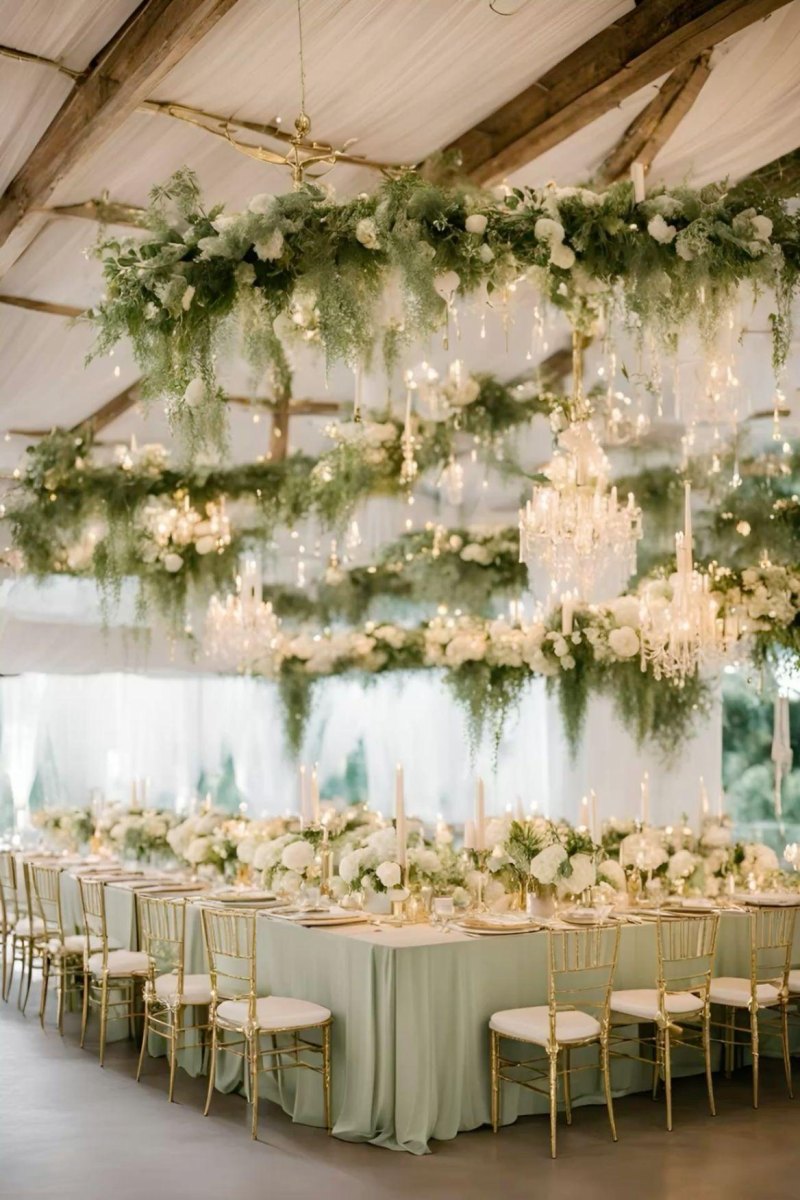 Sage green modern luxury wedding