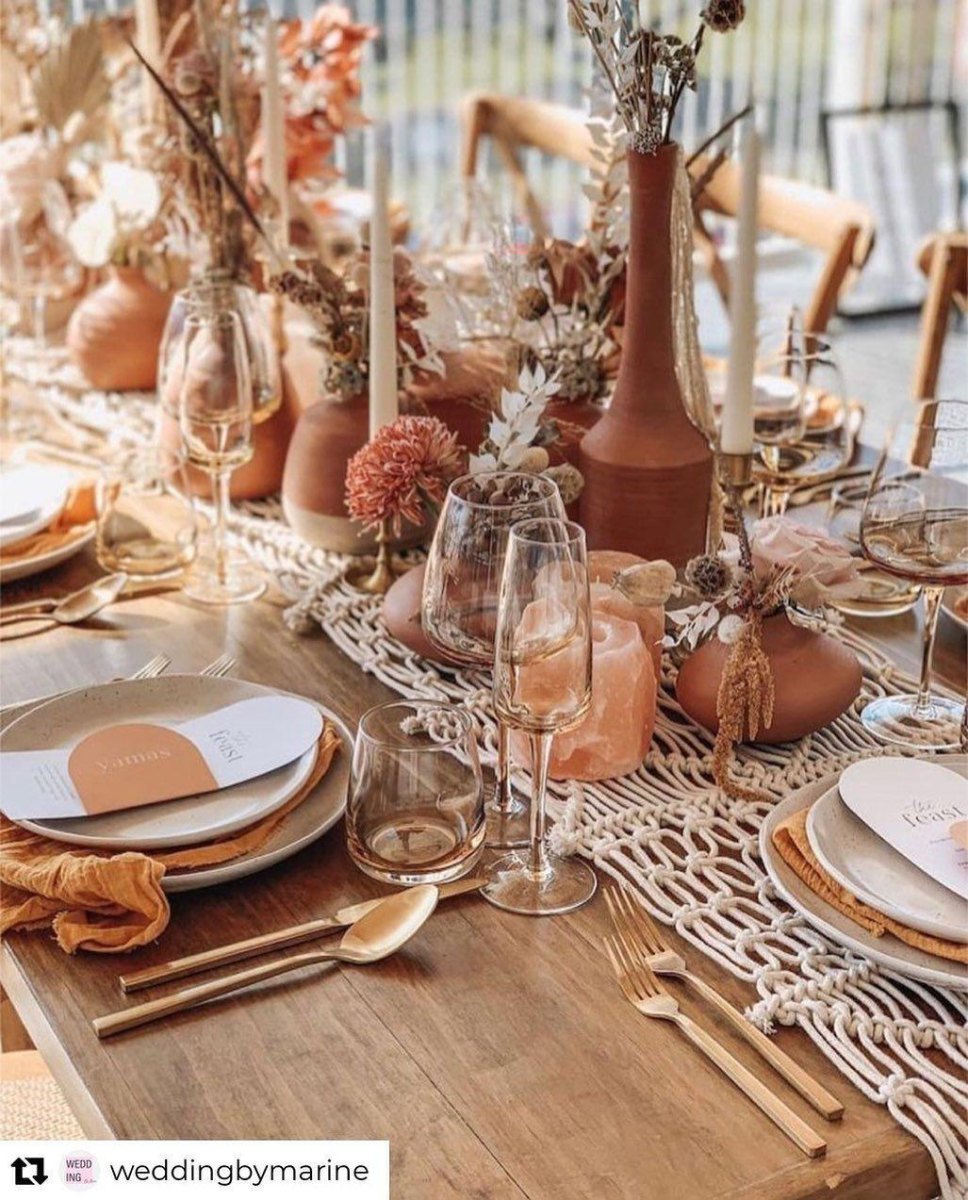 Boho sage terracotta wedding