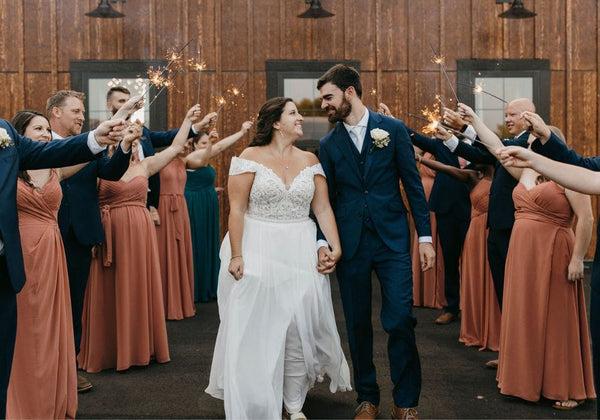 Sage terracotta wedding send off