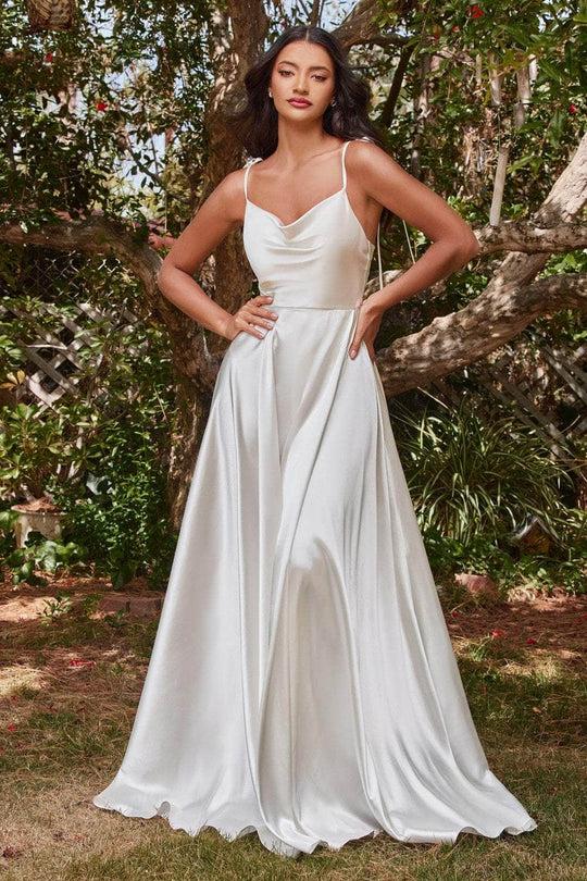 Satin bridal gown under 500