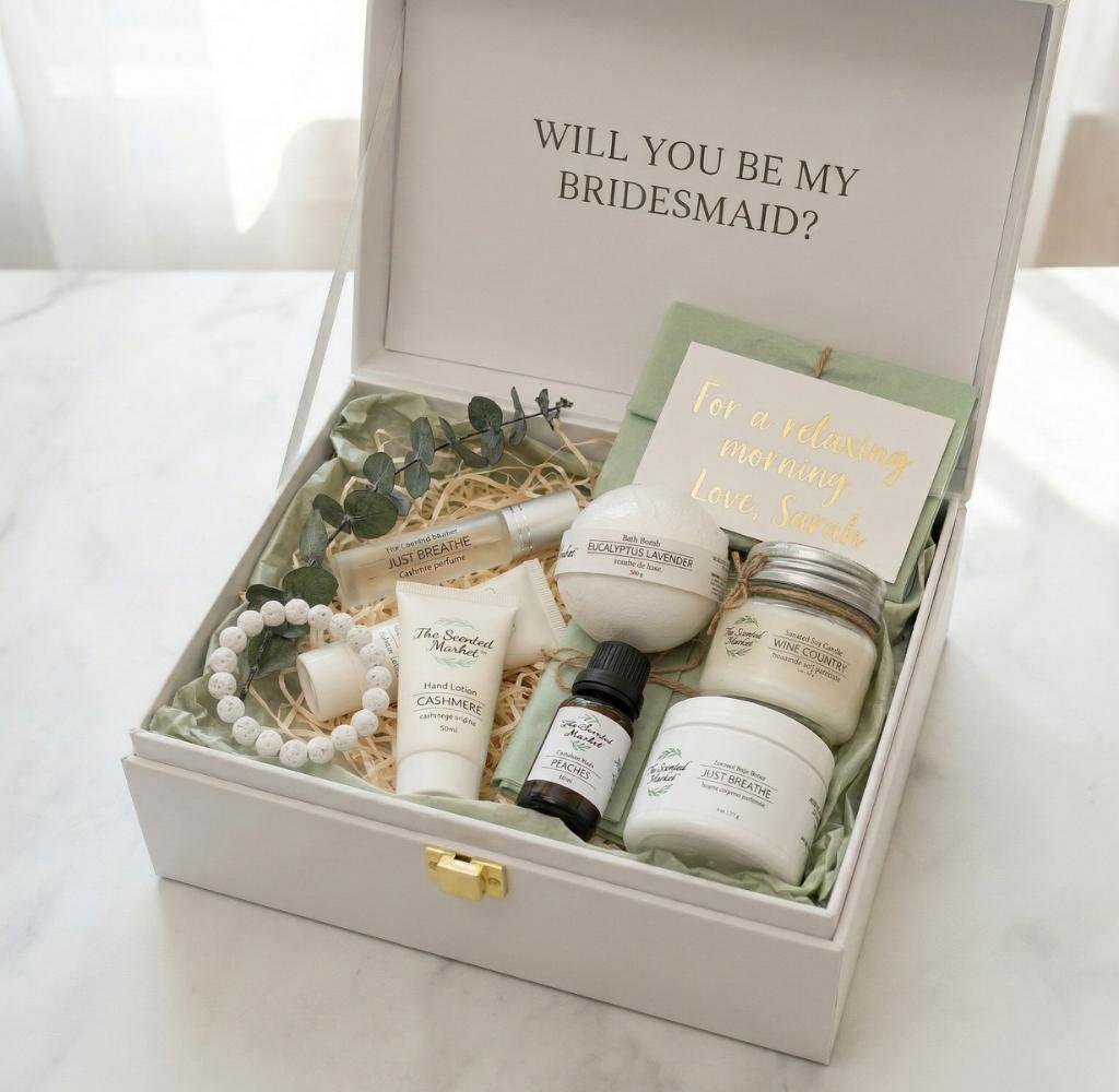 Spa bridesmaid proposal gift box