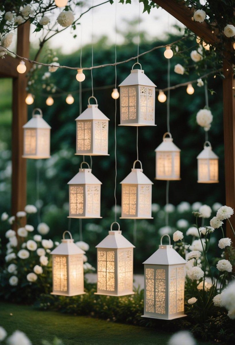 Wedding lantern display