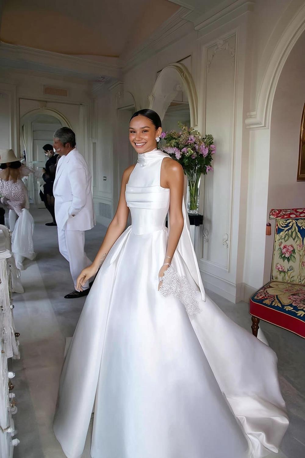 Classic High-Neck Ballgown