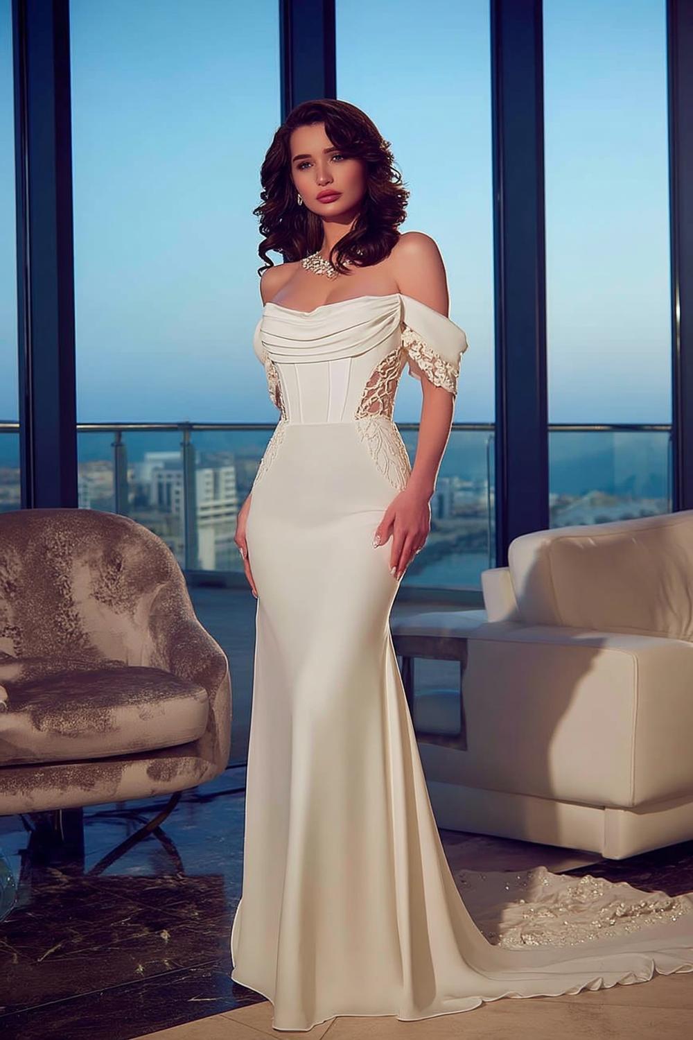Off-Shoulder Corset Detail