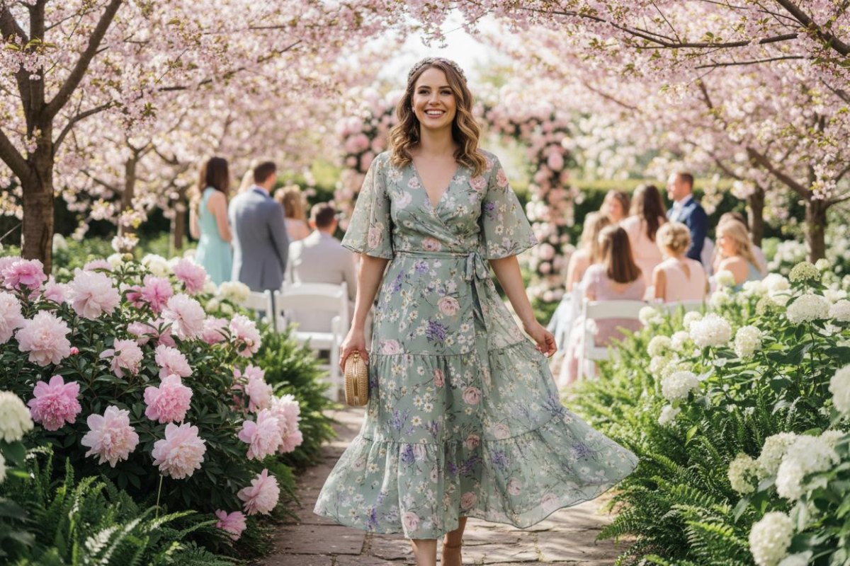 Spring backyard wedding outfit