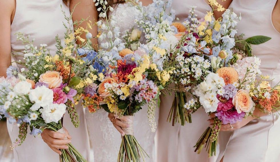 Spring garden bridesmaid bouquet