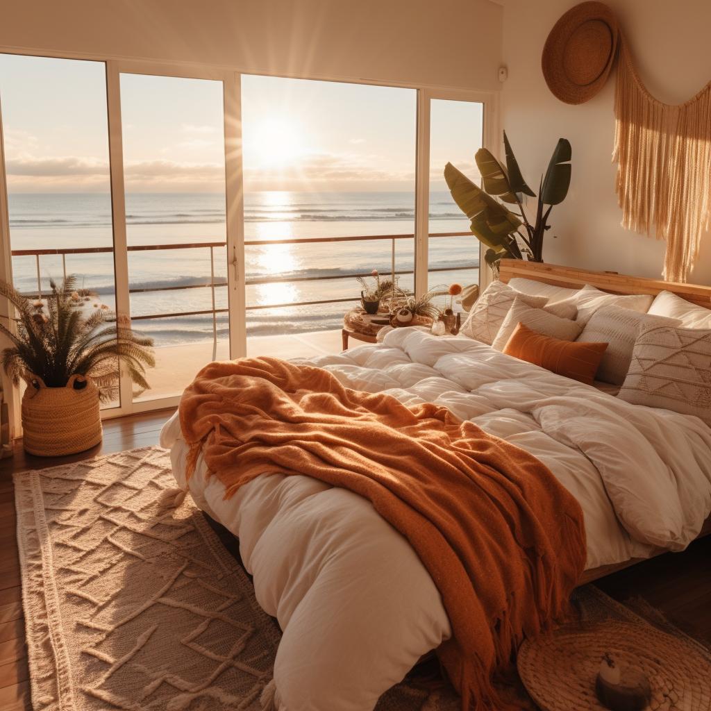 Sunset beach bedroom colors