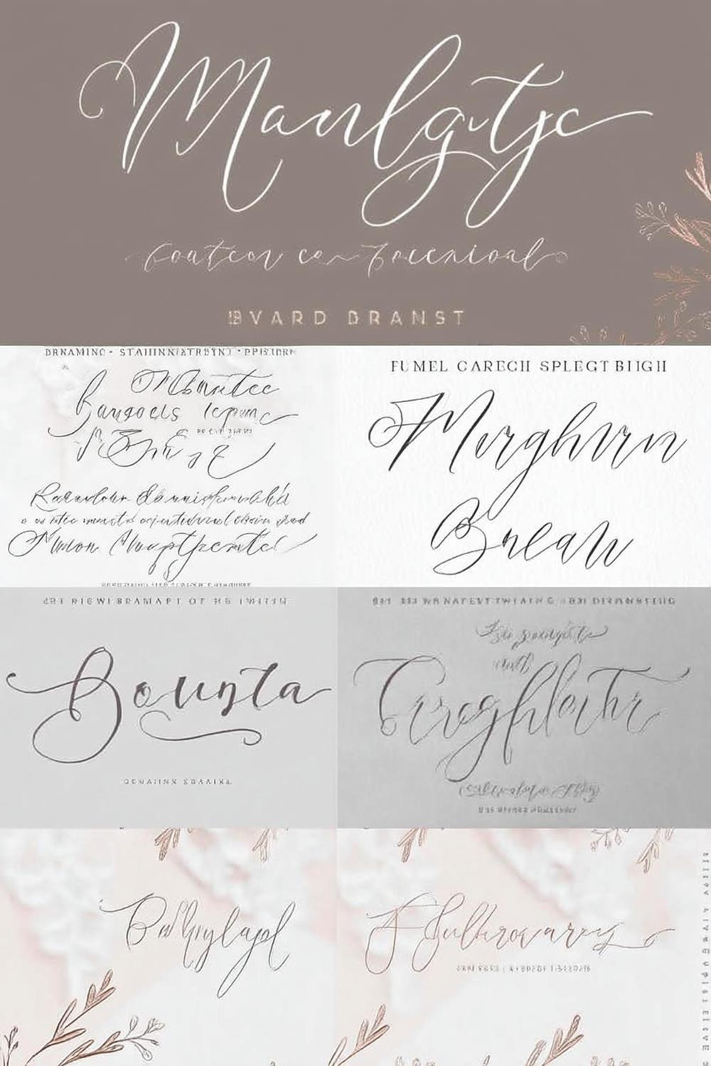 Calligraphy Font Showcase