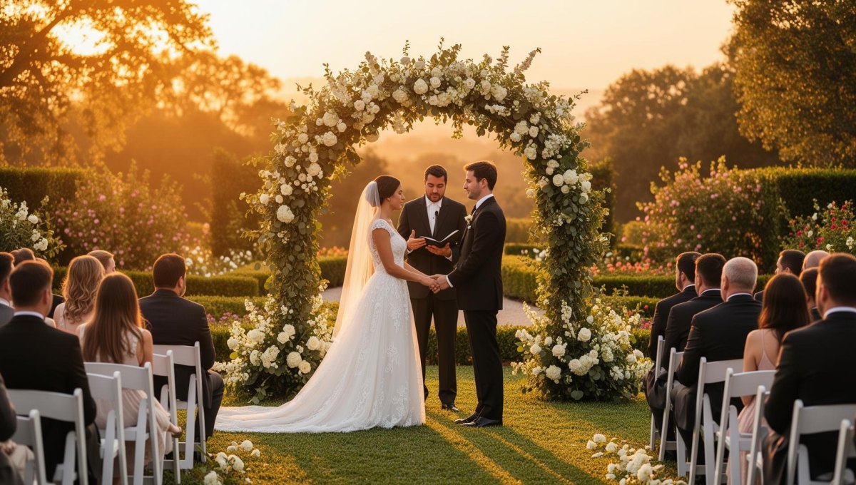 Unique outdoor wedding vow moment