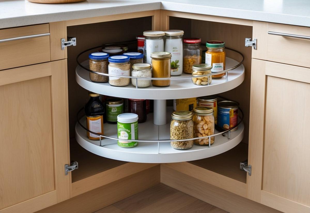 Lazy Susan corner pantry storage
