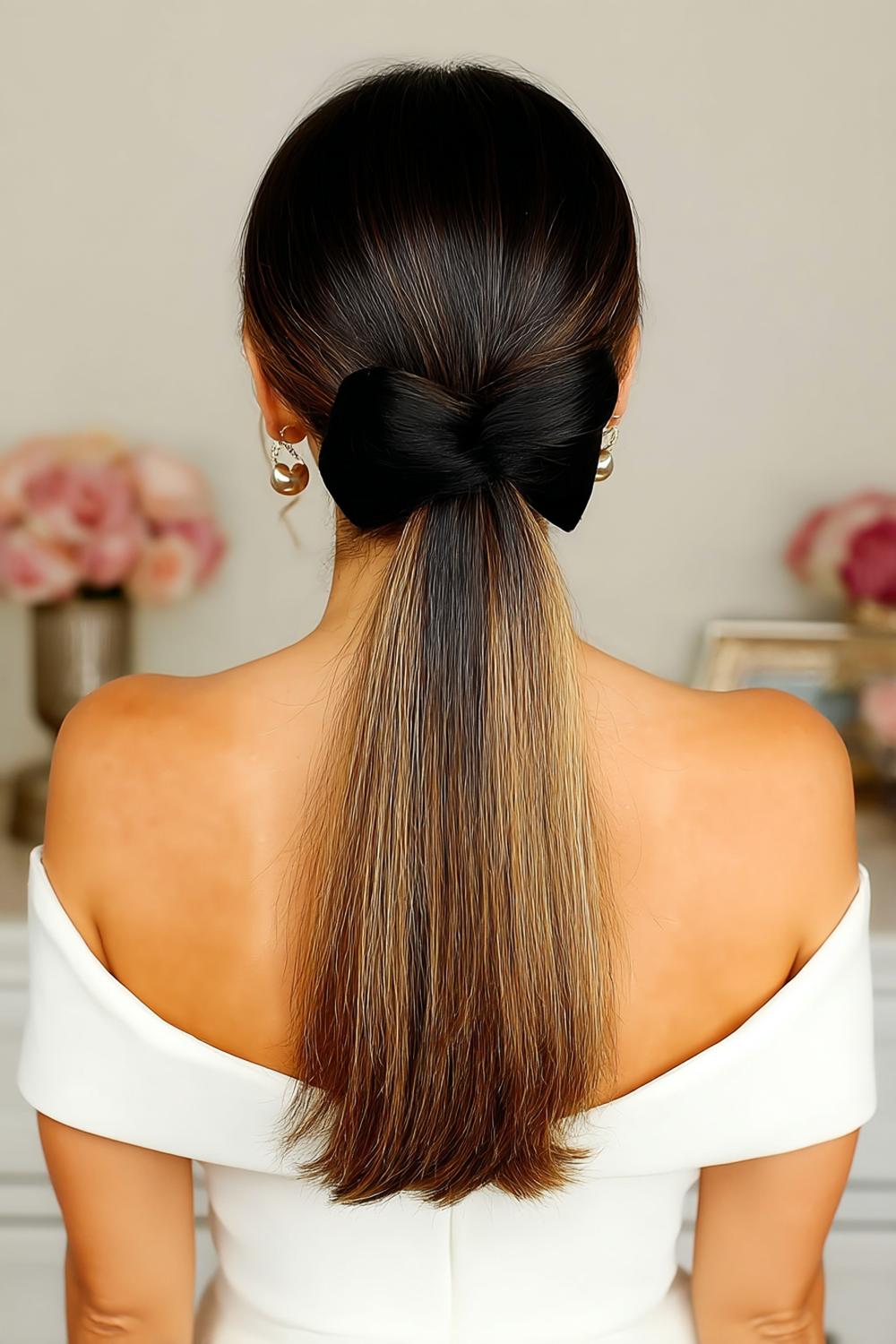 Ribbon Bow Ponytail