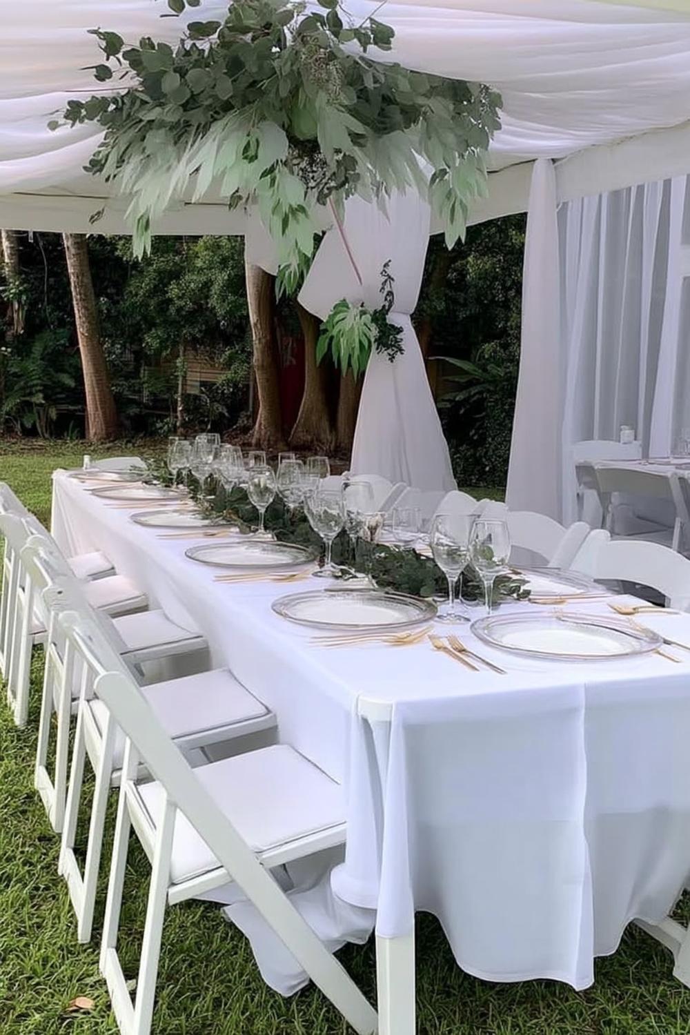 All White Tent Reception