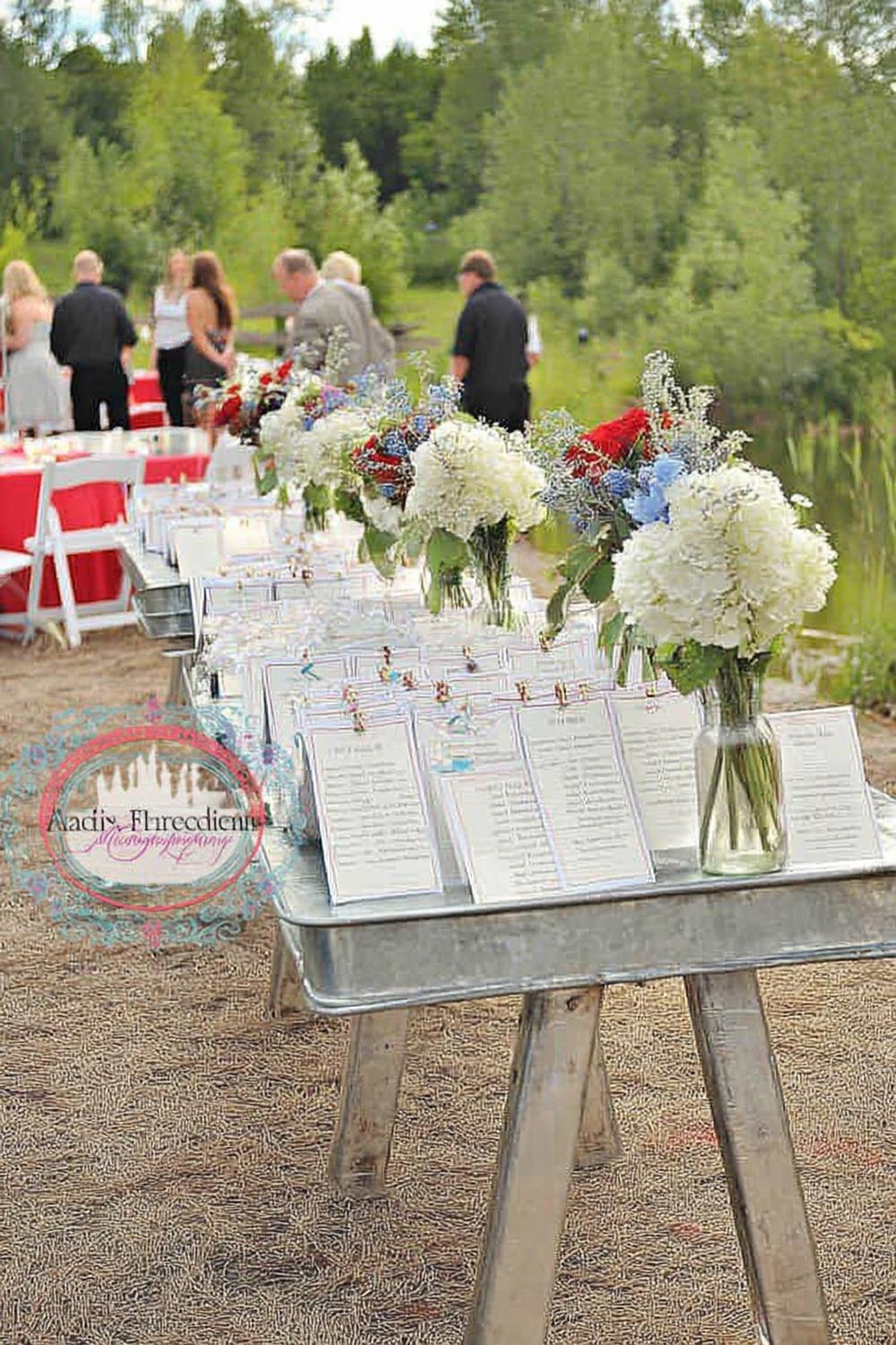 Rustic Seating Chart Display
