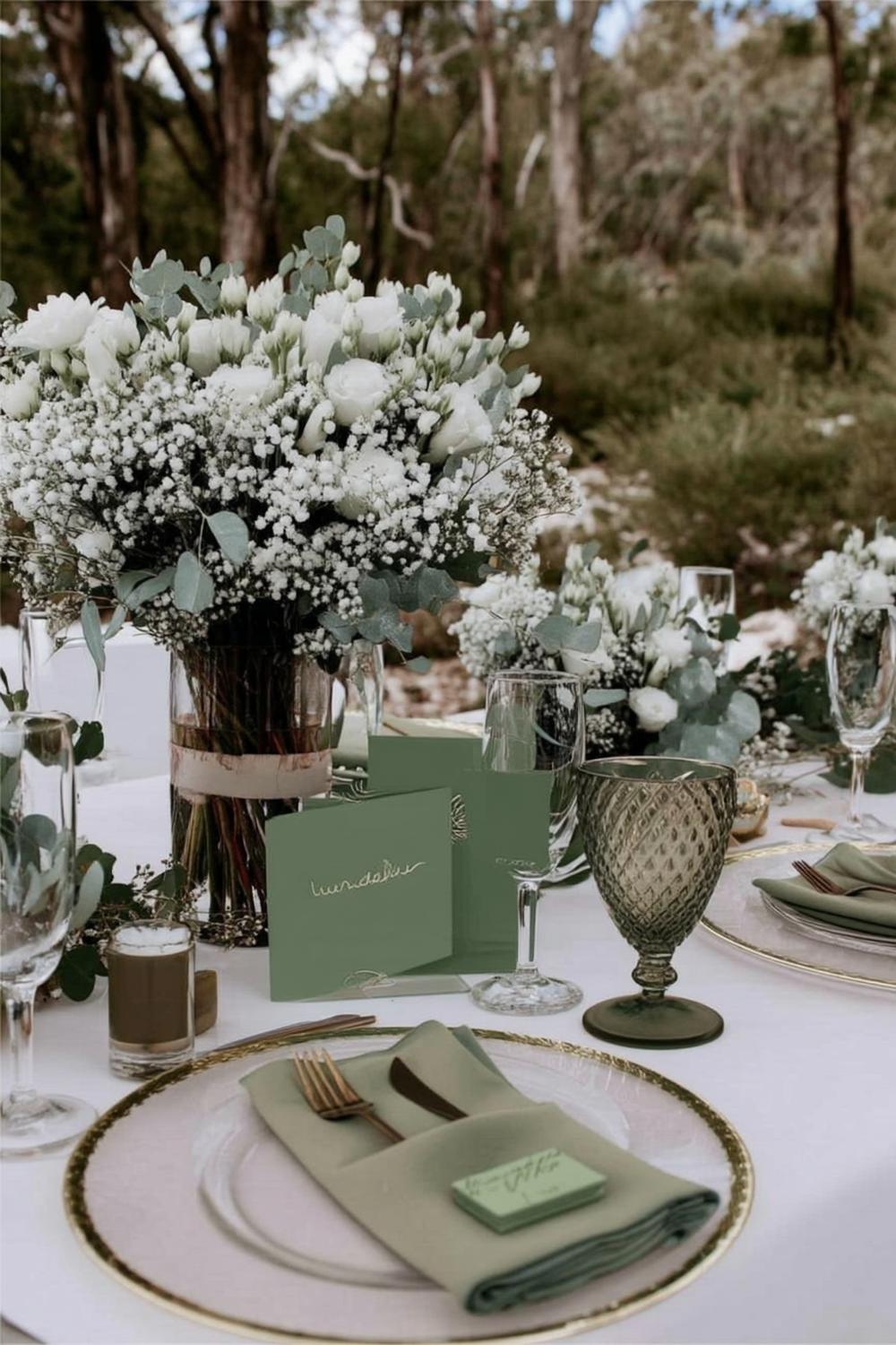 Sage Green Table Setting