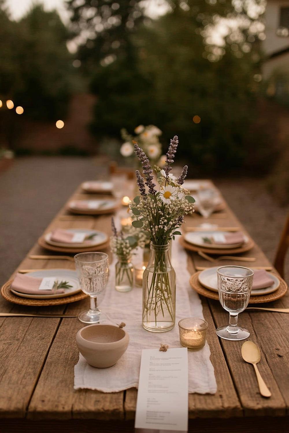 Wildflower Tablescape Simplicity