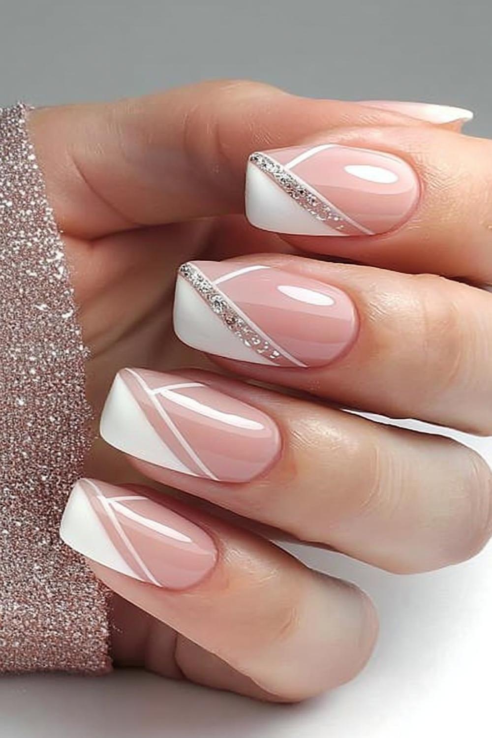 Diagonal Glitter Glam