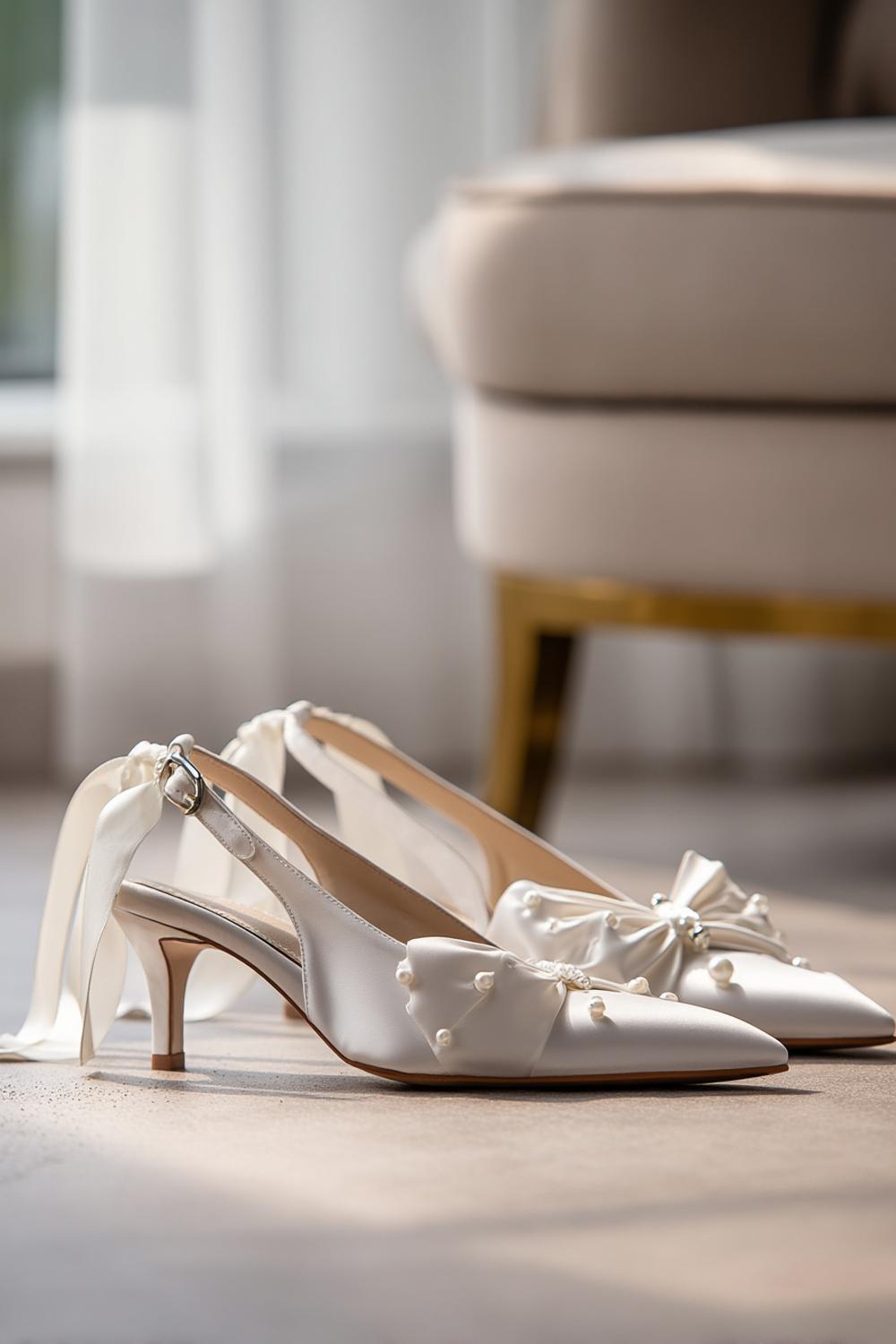 Bow Detail Pointed Flats