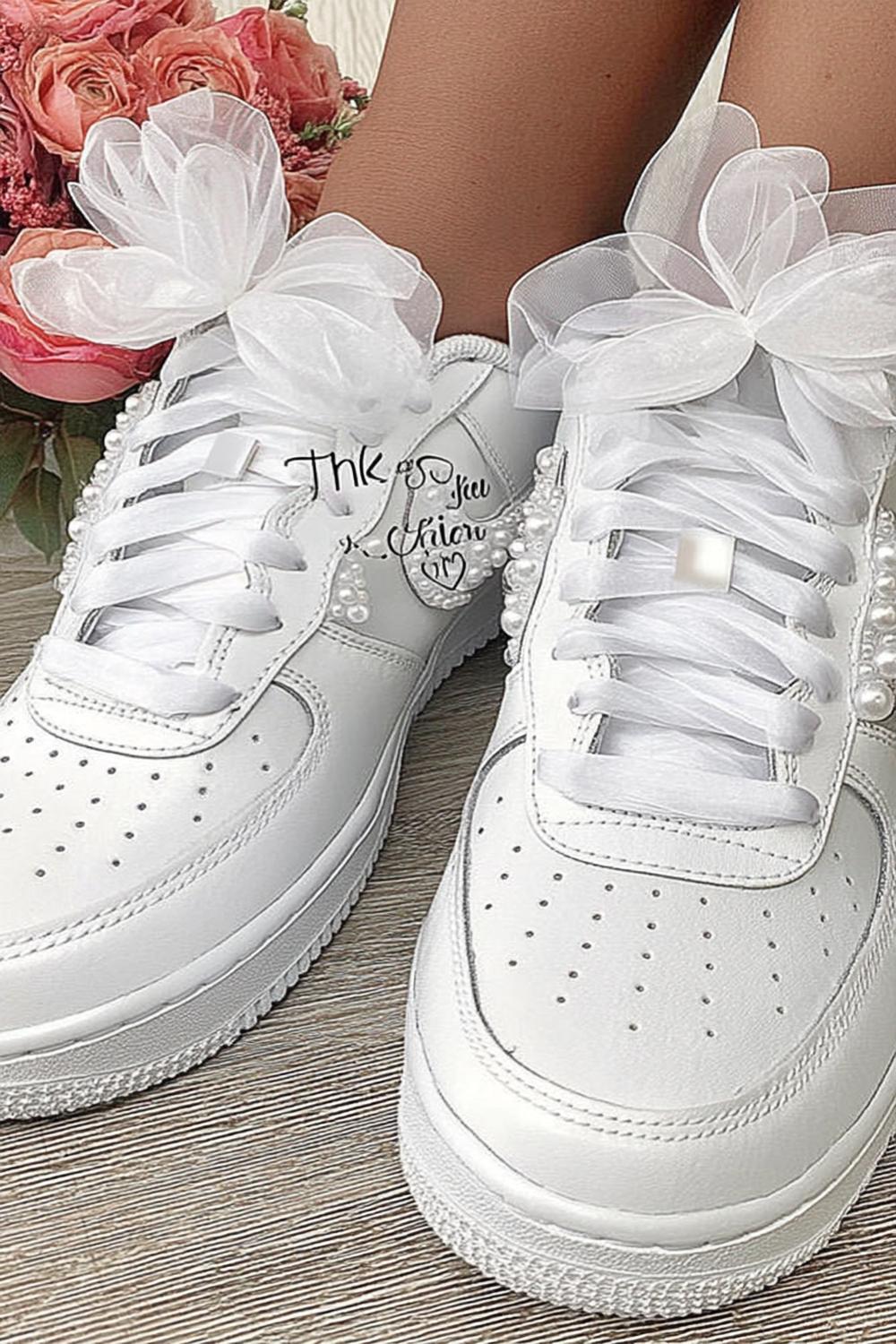 Floral Embellished Sneaker Heels