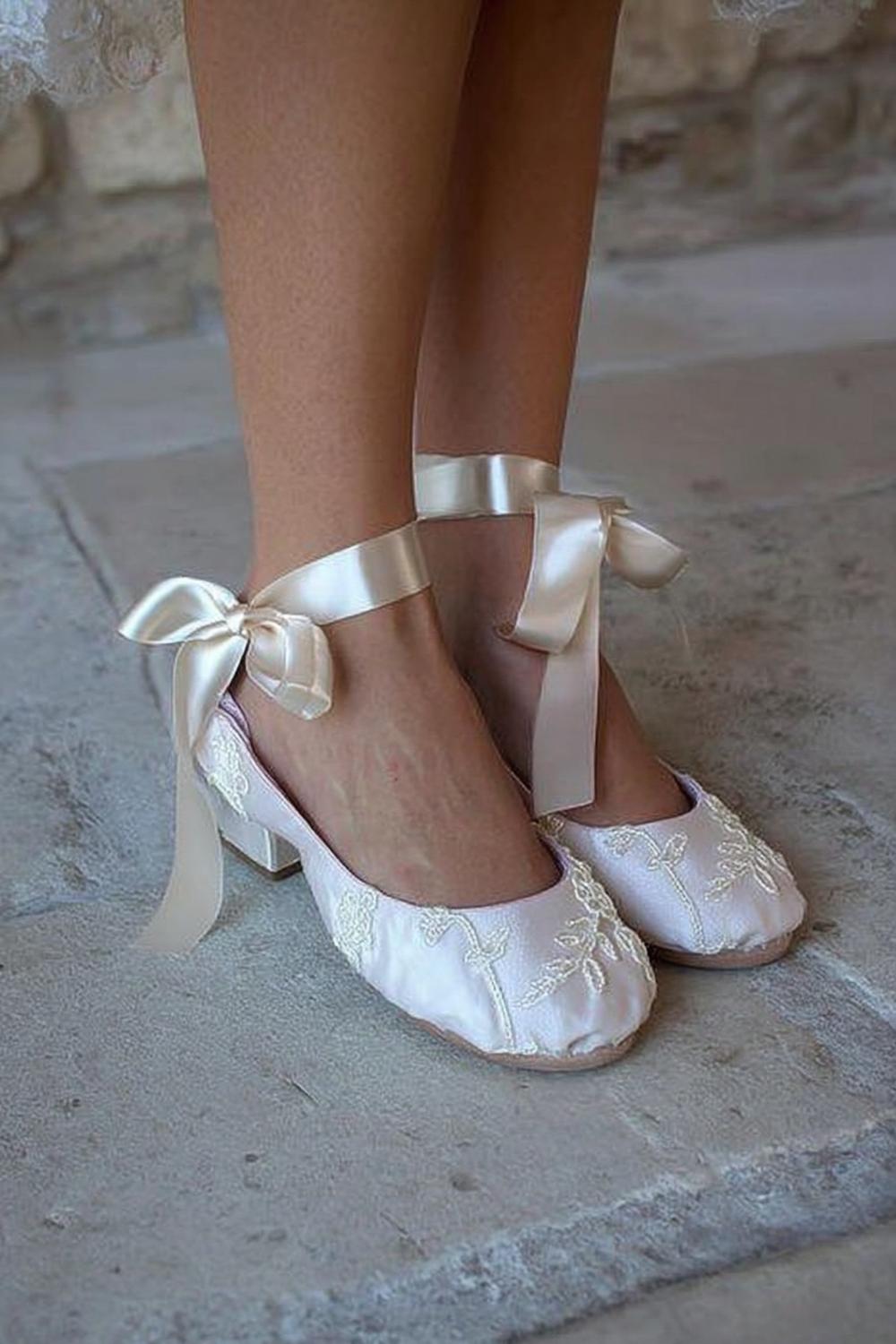 Ribbon Lace-Up Ballet Style